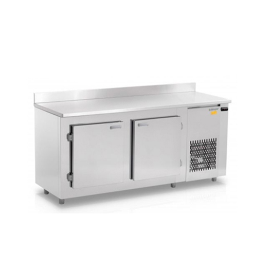 Bajo mostrador 2 puertas refrigerador inox Gelopar